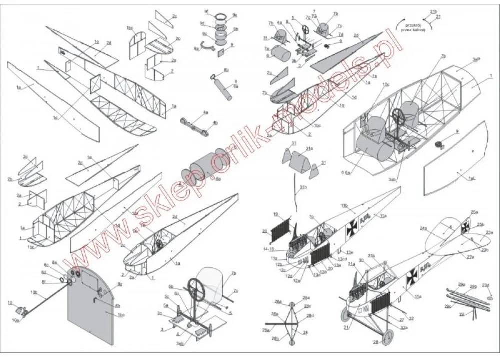 Papierový model - Prieskumné lietadlo LVG B.I + Laser